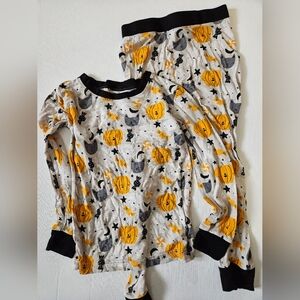 Little Sleepies Orange and Black Pajama Sets with Playful Design